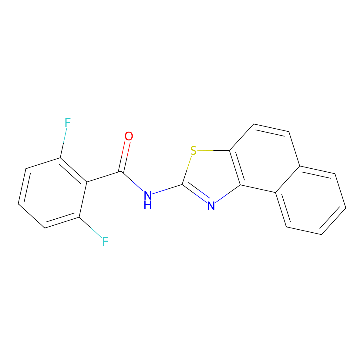 2,6-difluoro-N-(naphtho[1,2-d]thiazol-2-yl)benzamide molecular structure, CAS 476277-44-8