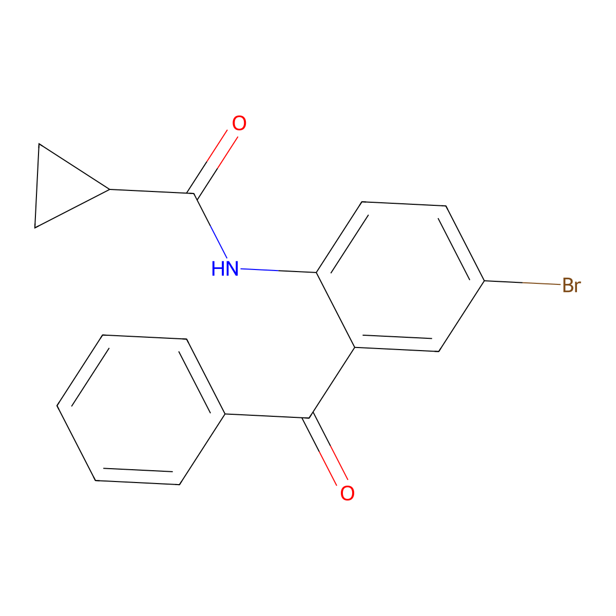 N-(2-benzoyl-4-bromophenyl)cyclopropanecarboxamide molecular structure, CAS 476278-75-8