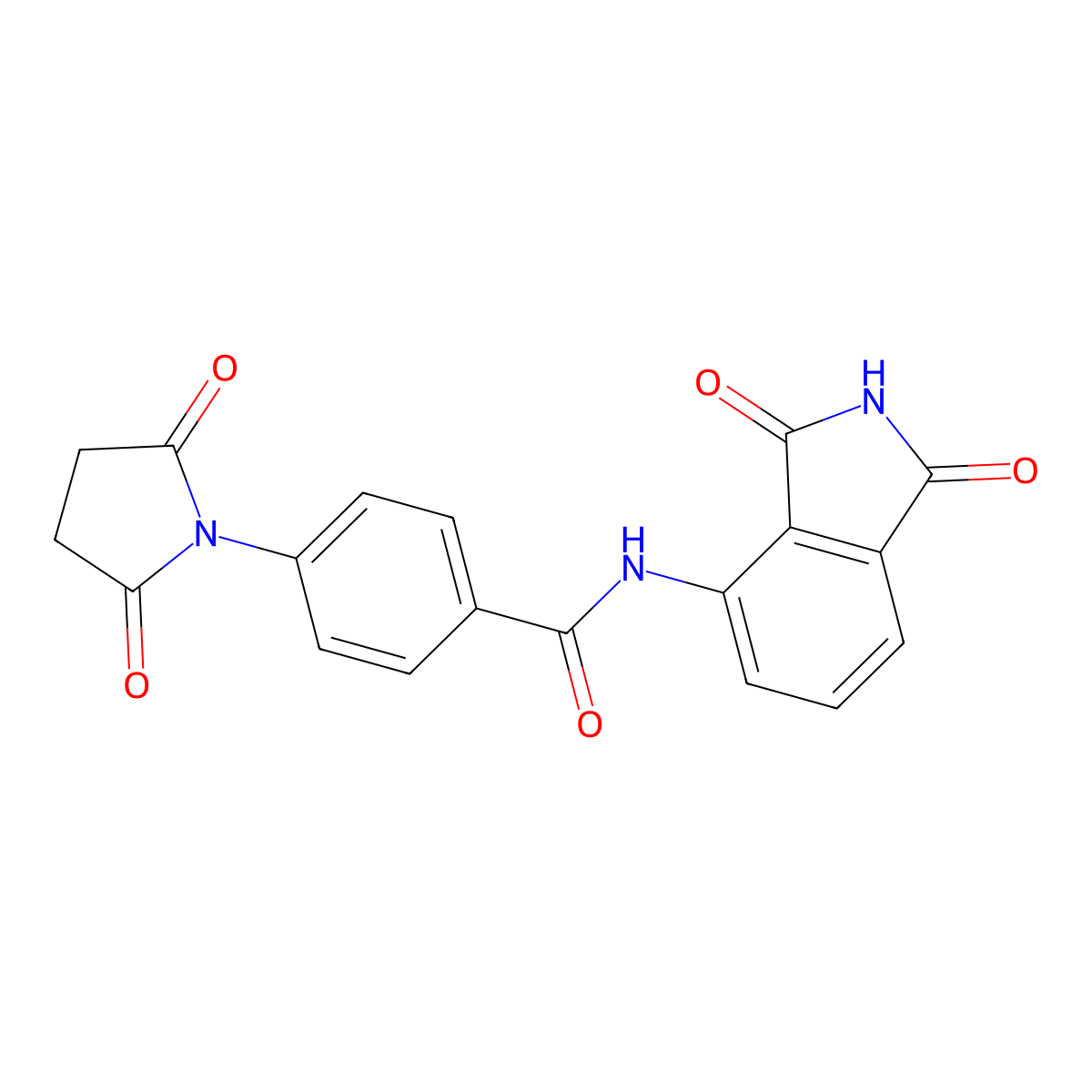 N-(1,3-dioxoisoindolin-4-yl)-4-(2,5-dioxopyrrolidin-1-yl)benzamide molecular structure, CAS 476281-83-1
