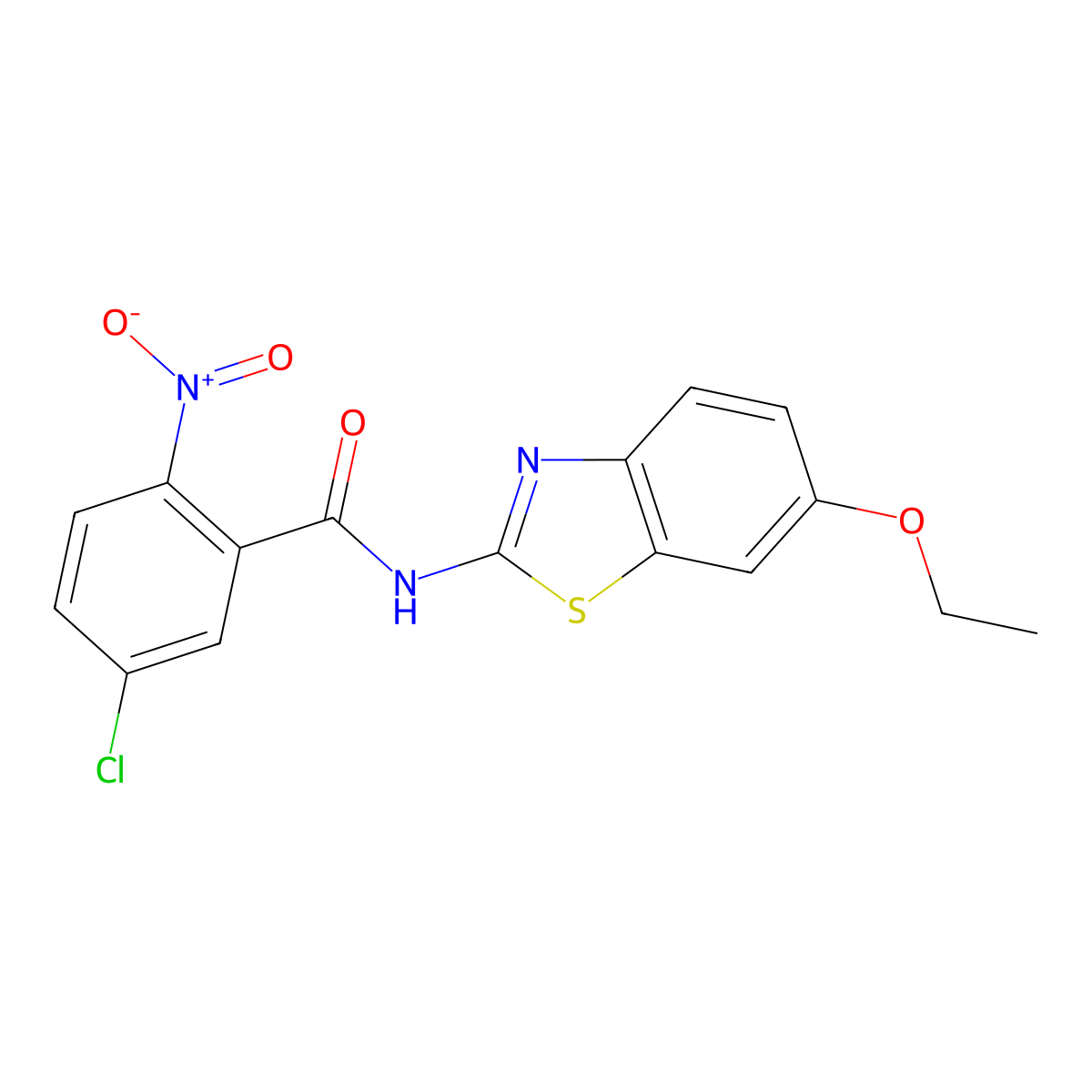 5-chloro-N-(6-ethoxy-1,3-benzothiazol-2-yl)-2-nitrobenzamide molecular structure, CAS 476282-53-8