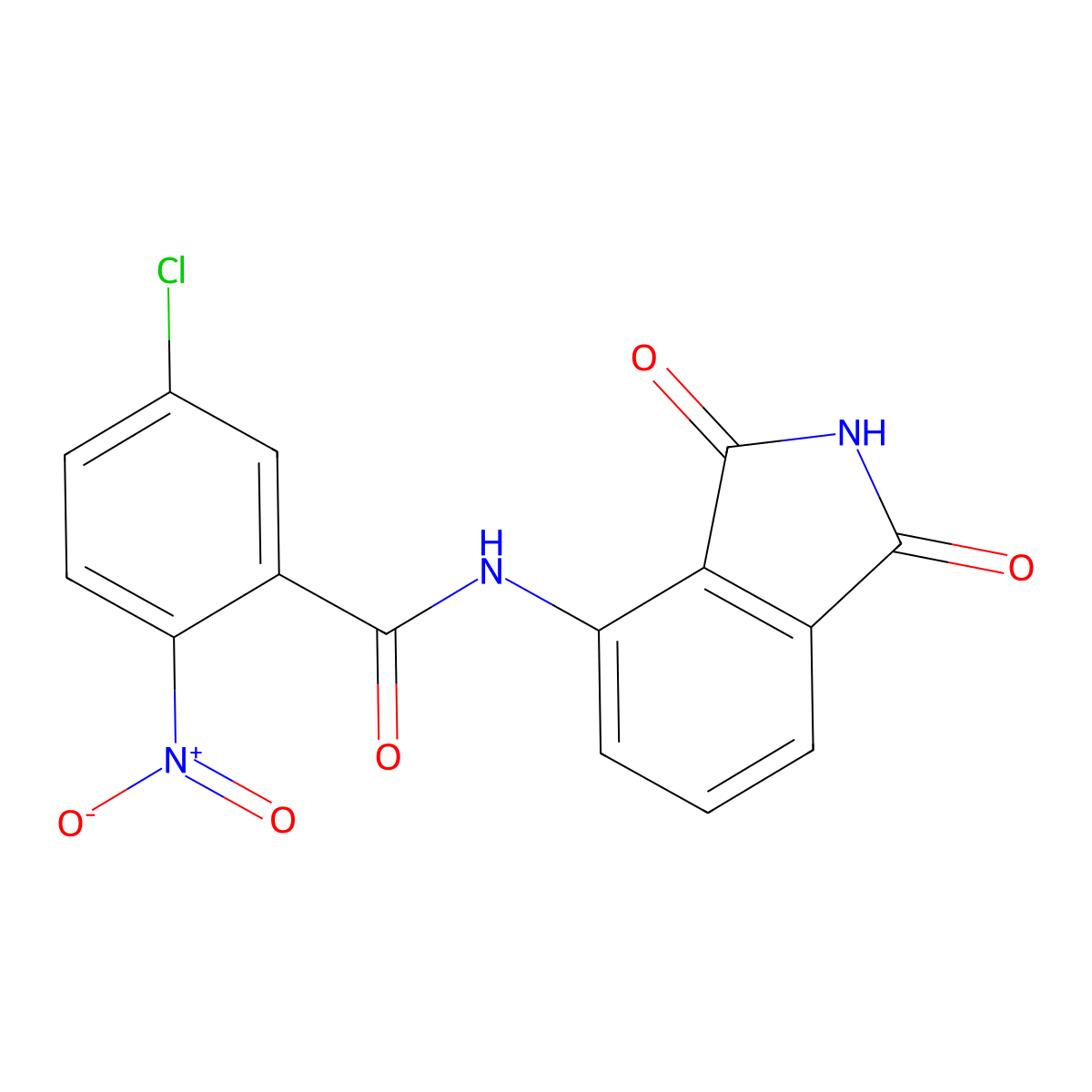 5-chloro-N-(1,3-dioxo-2,3-dihydro-1H-isoindol-4-yl)-2-nitrobenzamide molecular structure, CAS 476282-94-7