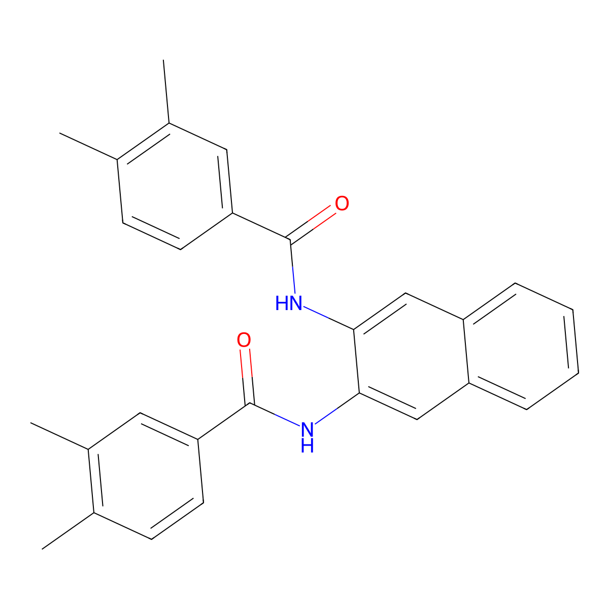 N-[3-[(3,4-dimethylbenzoyl)amino]naphthalen-2-yl]-3,4-dimethylbenzamide molecular structure, CAS 476283-96-2