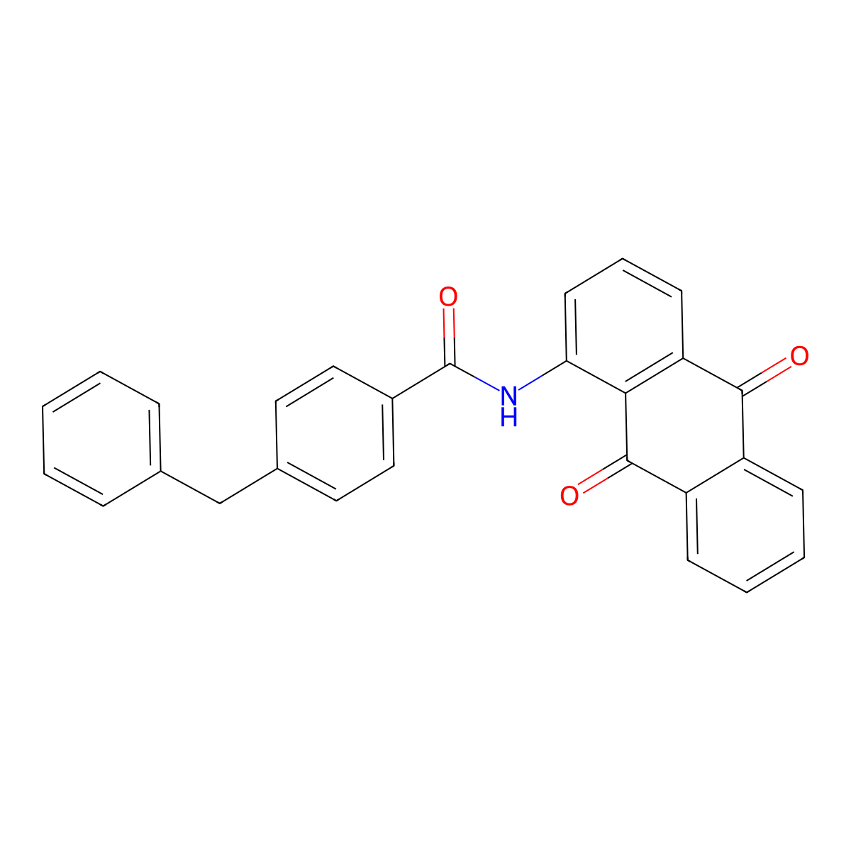 4-benzyl-N-(9,10-dioxo-9,10-dihydroanthracen-1-yl)benzamide molecular structure, CAS 476284-63-6