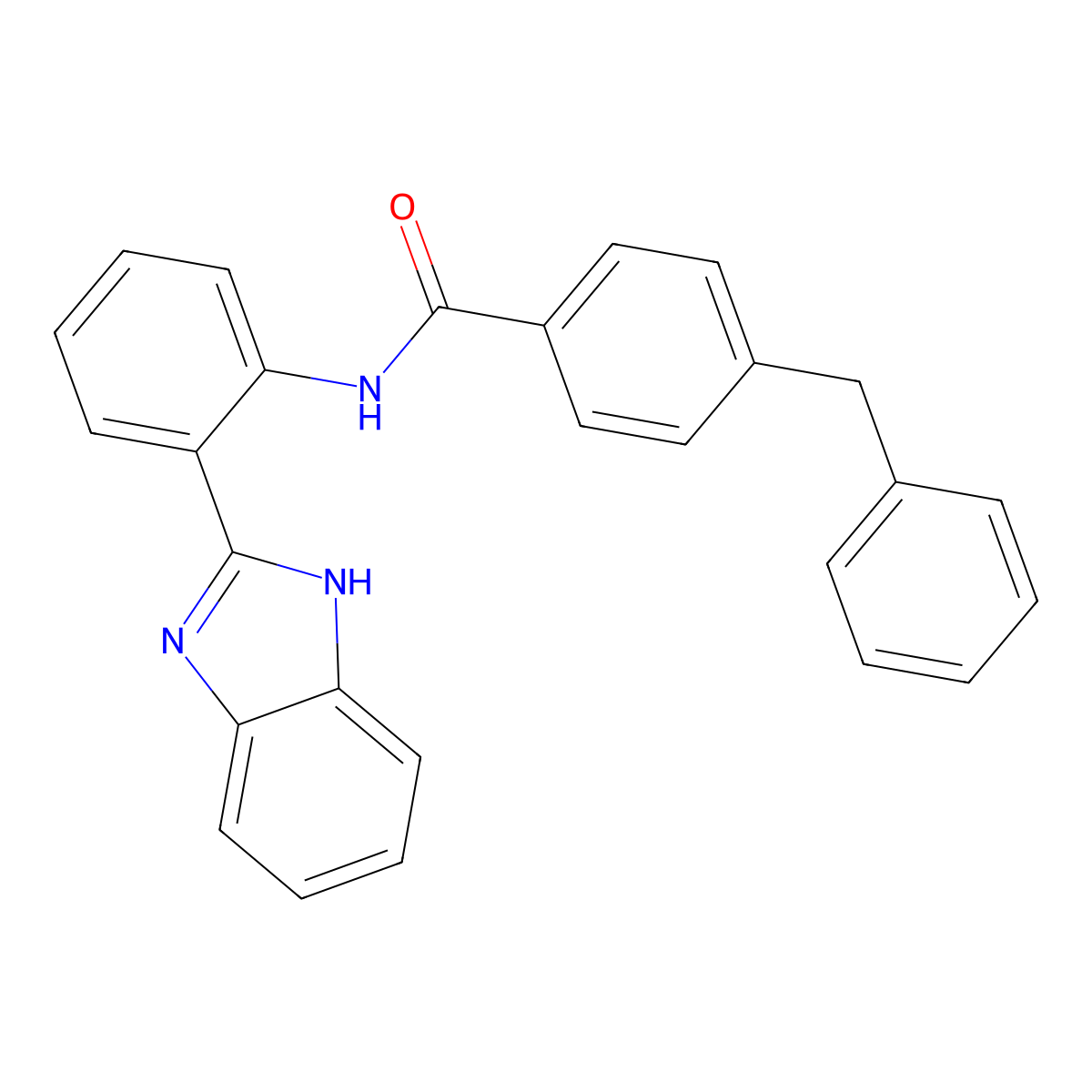 N-(2-(1H-benzo[d]imidazol-2-yl)phenyl)-4-benzylbenzamide molecular structure, CAS 476284-64-7