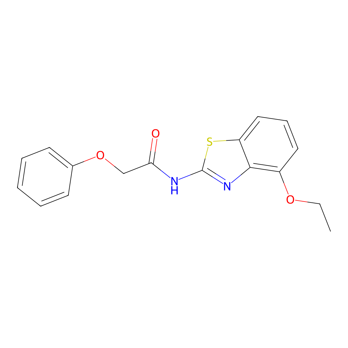N-(4-ethoxy-1,3-benzothiazol-2-yl)-2-phenoxyacetamide molecular structure, CAS 476285-18-4