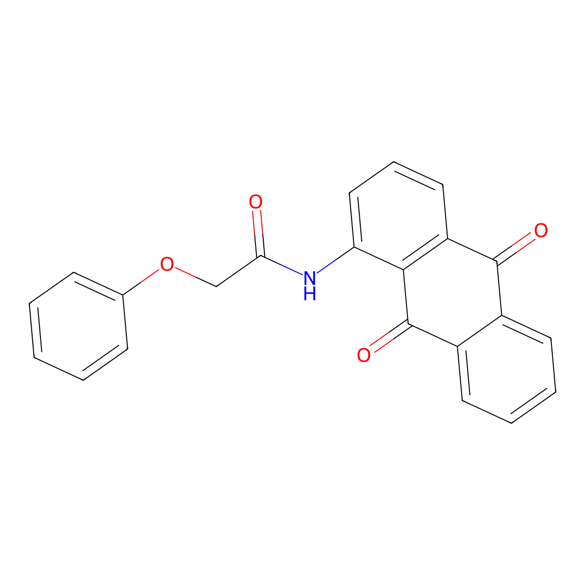N-(9,10-dioxo-9,10-dihydroanthracen-1-yl)-2-phenoxyacetamide molecular structure, CAS 476285-38-8