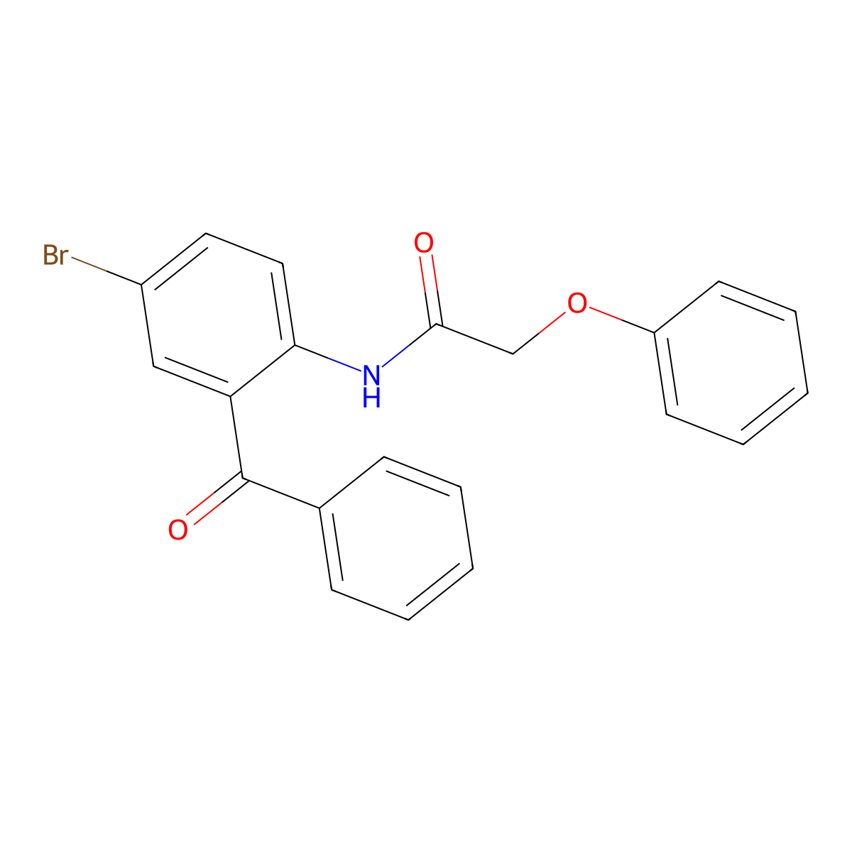 N-(2-benzoyl-4-bromophenyl)-2-phenoxyacetamide molecular structure, CAS 476285-40-2