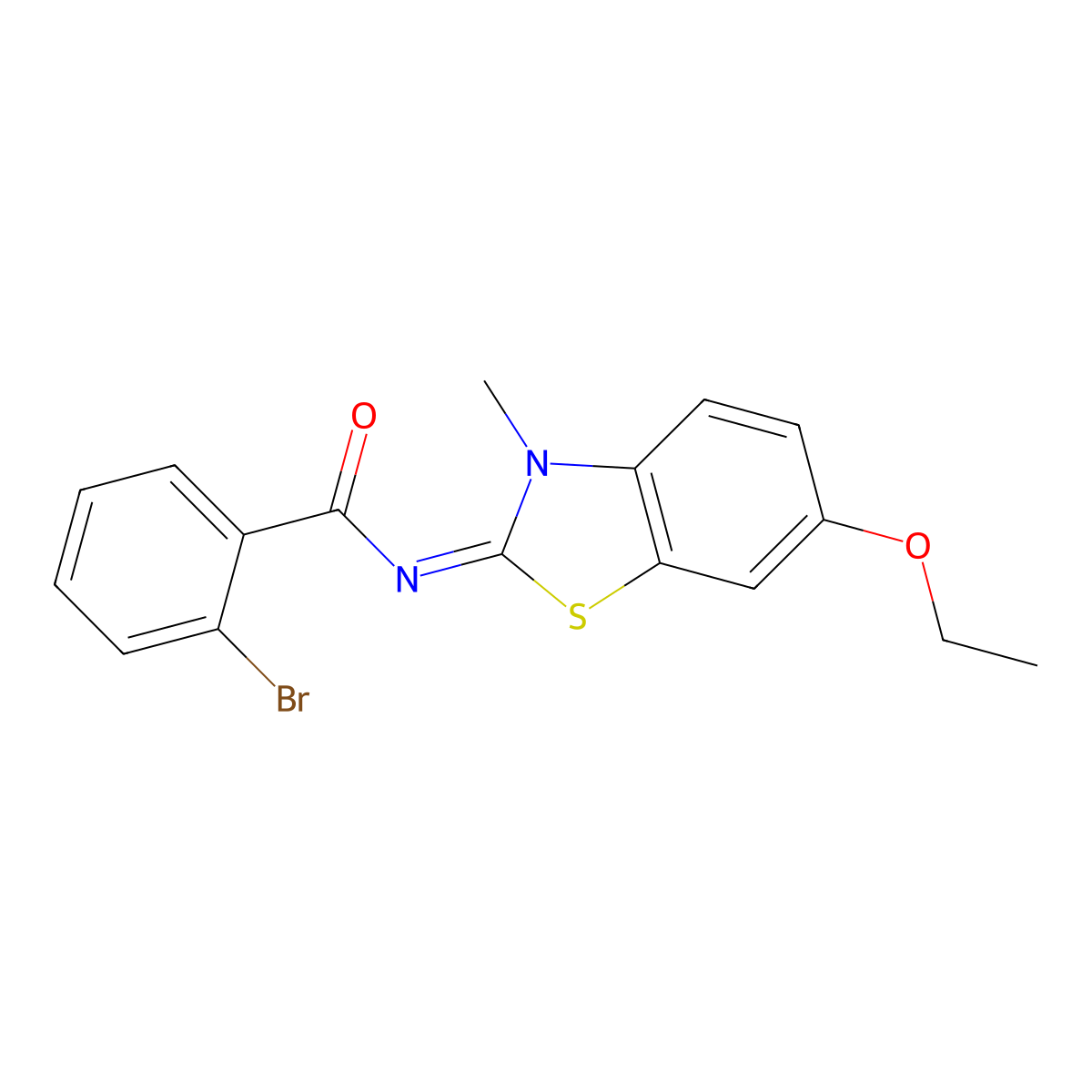 (E)-2-bromo-N-(6-ethoxy-3-methylbenzo[d]thiazol-2(3H)-ylidene)benzamide molecular structure, CAS 476295-01-9