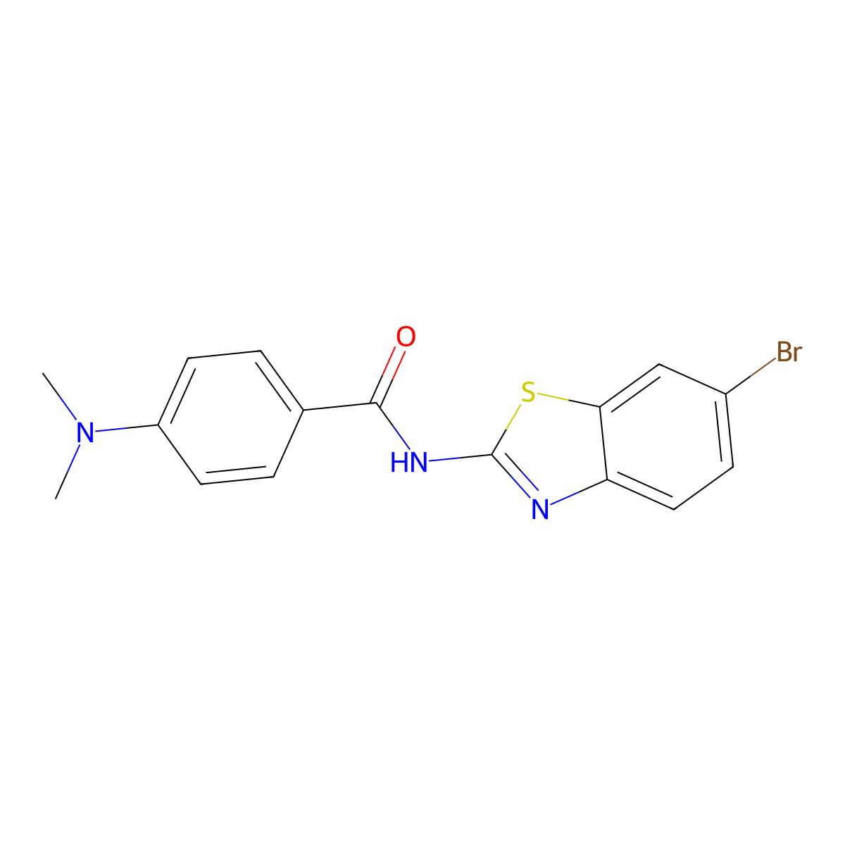 N-(6-bromo-1,3-benzothiazol-2-yl)-4-(dimethylamino)benzamide molecular structure, CAS 476295-20-2