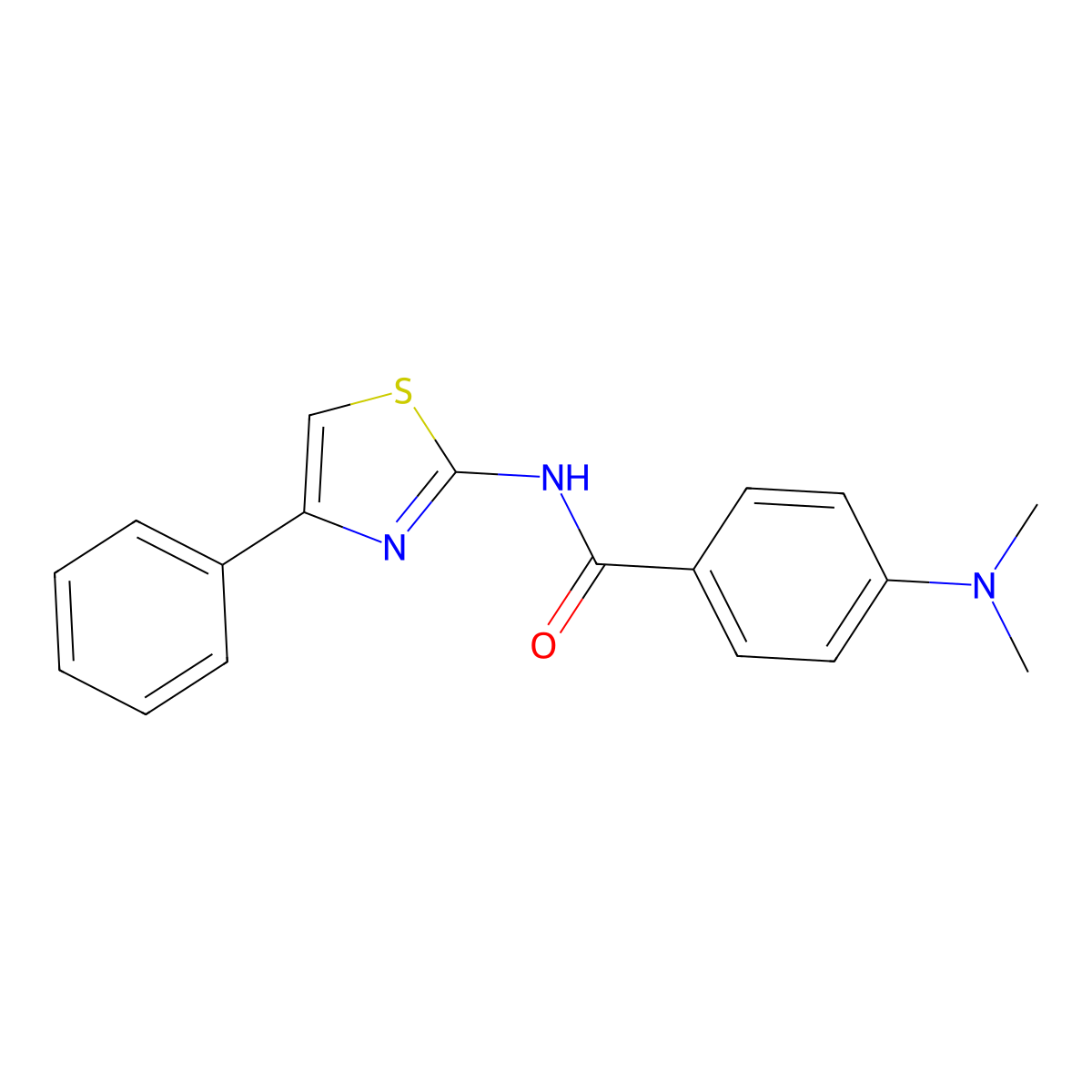 4-(dimethylamino)-N-(4-phenyl-1,3-thiazol-2-yl)benzamide molecular structure, CAS 476295-26-8