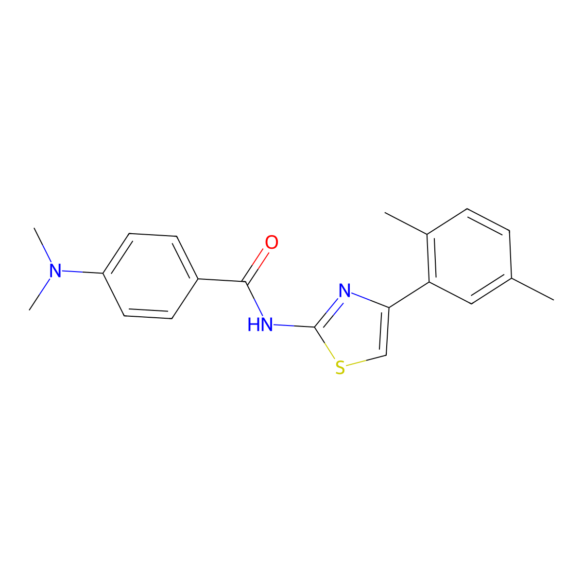 4-(dimethylamino)-N-[4-(2,5-dimethylphenyl)-1,3-thiazol-2-yl]benzamide molecular structure, CAS 476295-31-5