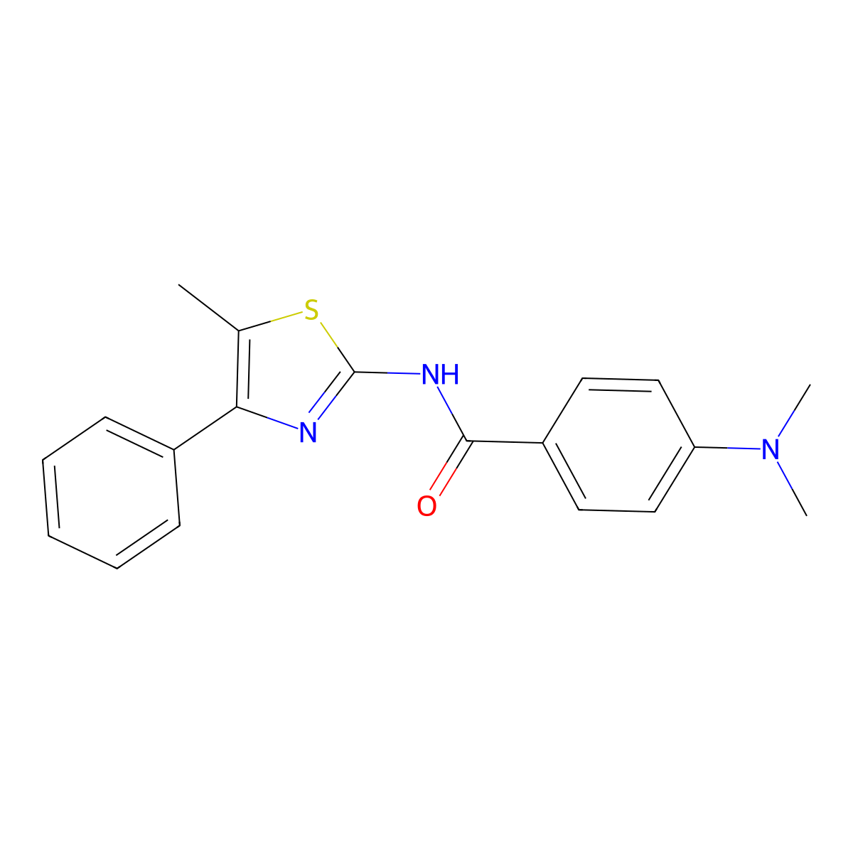 4-(dimethylamino)-N-(5-methyl-4-phenyl-1,3-thiazol-2-yl)benzamide molecular structure, CAS 476295-33-7
