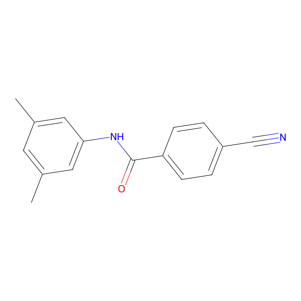 4-cyano-N-(3,5-dimethylphenyl)benzamide molecular structure, CAS 476296-31-8