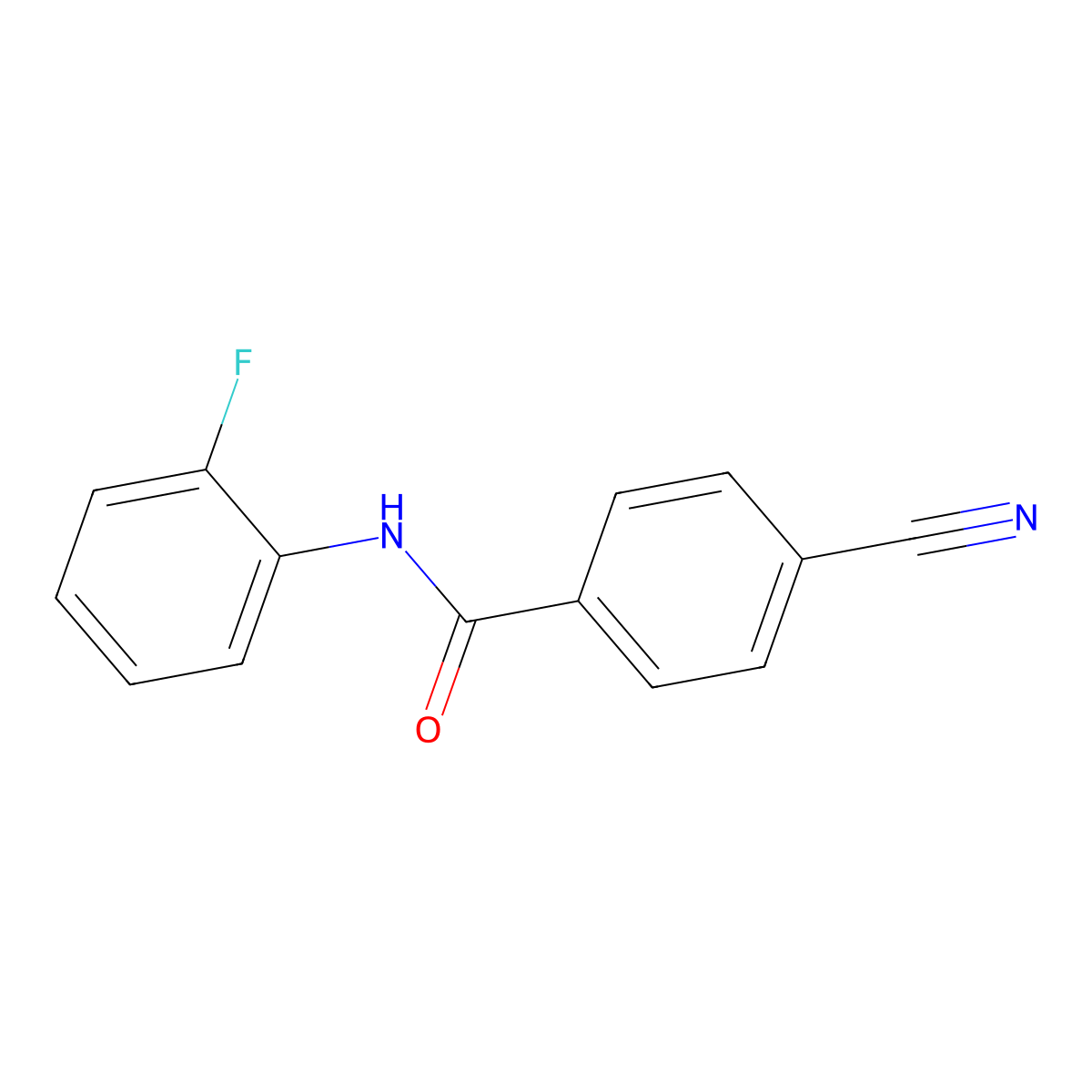 4-cyano-N-(2-fluorophenyl)benzamide molecular structure, CAS 476296-42-1