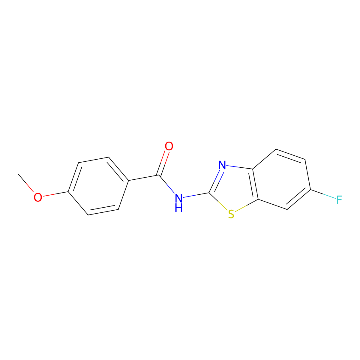 N-(6-fluoro-1,3-benzothiazol-2-yl)-4-methoxybenzamide molecular structure, CAS 476297-71-9