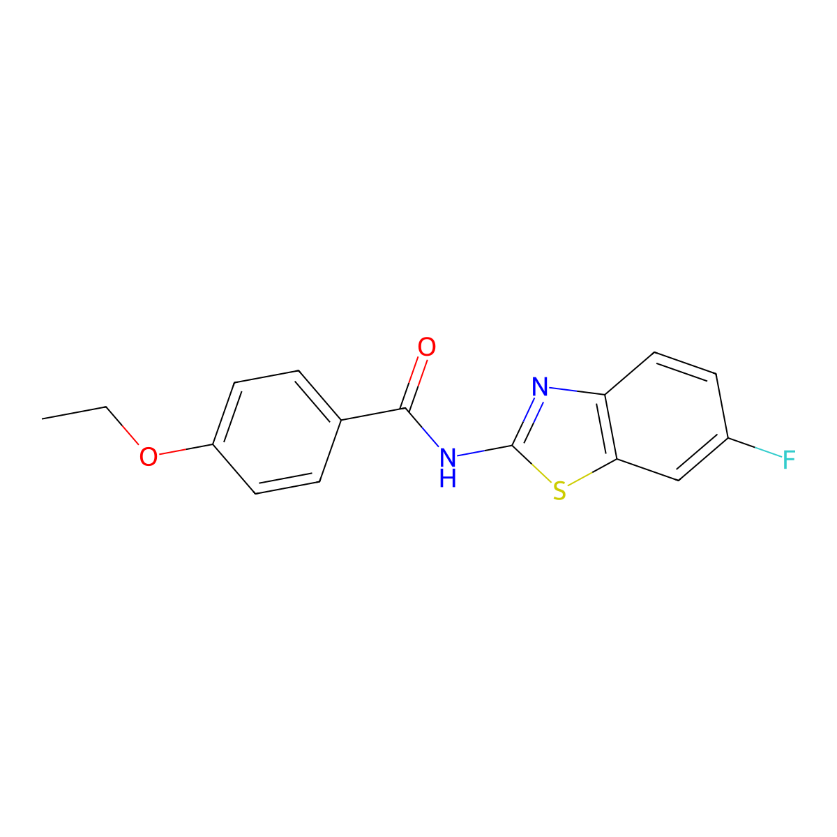 4-ethoxy-N-(6-fluoro-1,3-benzothiazol-2-yl)benzamide molecular structure, CAS 476297-76-4