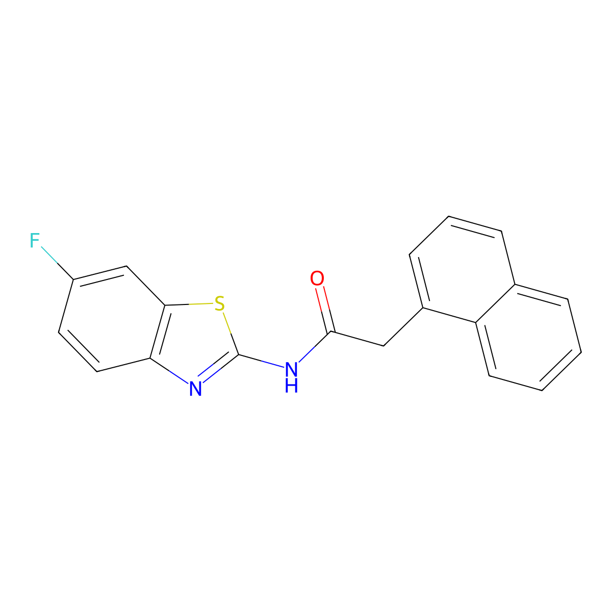 N-(6-fluoro-1,3-benzothiazol-2-yl)-2-(naphthalen-1-yl)acetamide molecular structure, CAS 476297-79-7