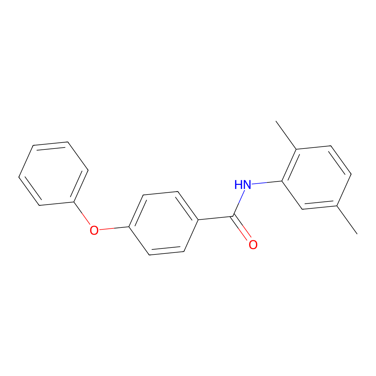 N-(2,5-dimethylphenyl)-4-phenoxybenzamide molecular structure, CAS 476298-06-3