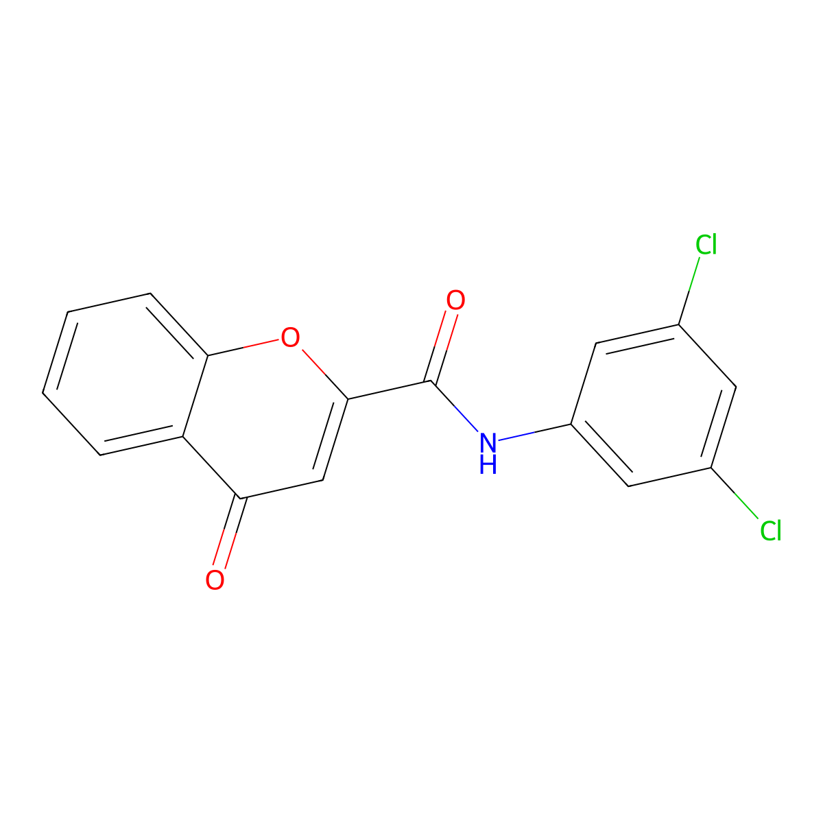 N-(3,5-dichlorophenyl)-4-oxo-4H-chromene-2-carboxamide molecular structure, CAS 476298-52-9
