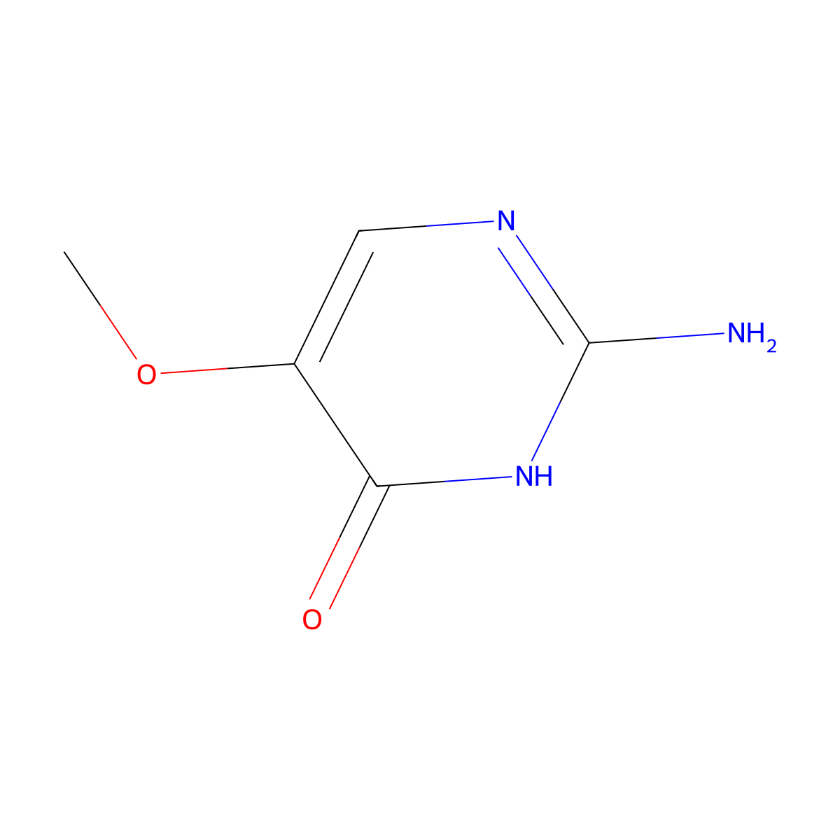 2-amino-5-methoxypyrimidin-4(3H)-one molecular structure, CAS 4763-35-3