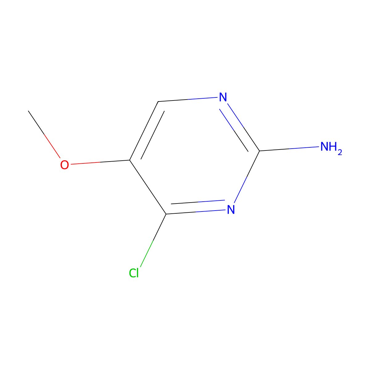 4-Chloro-5-methoxypyrimidin-2-amine molecular structure, CAS 4763-36-4