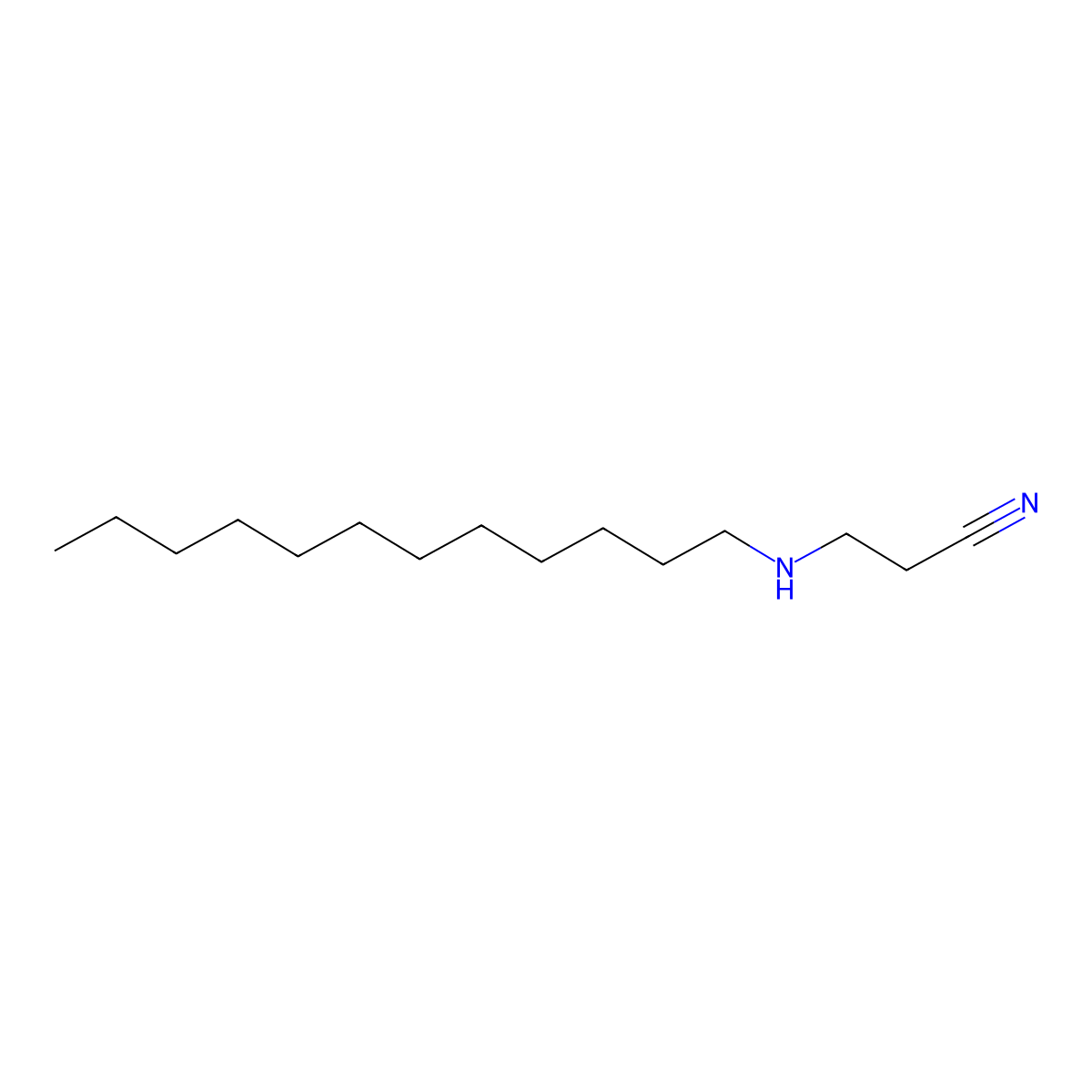 3-(Dodecylamino)propiononitrile molecular structure, CAS 4763-40-0