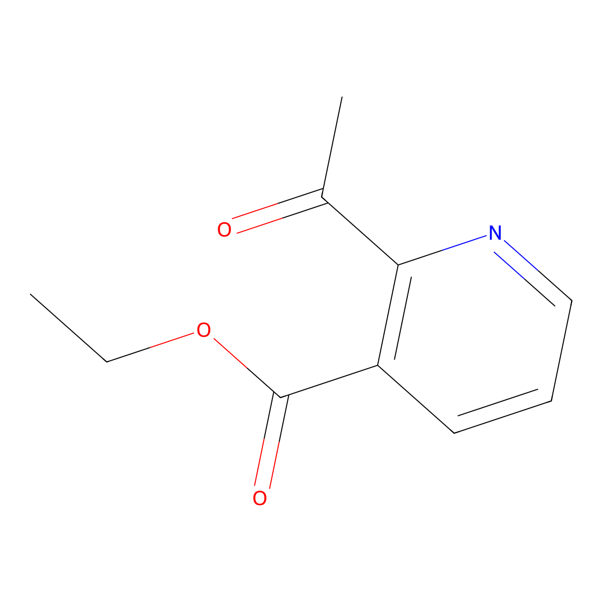 Ethyl 2-acetylnicotinate molecular structure, CAS 4763-58-0