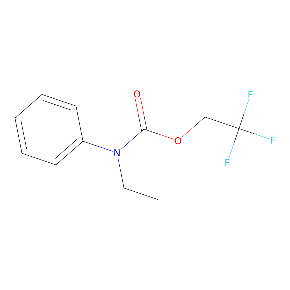 2,2,2-trifluoroethyl N-ethyl-N-phenylcarbamate molecular structure, CAS 476300-54-6