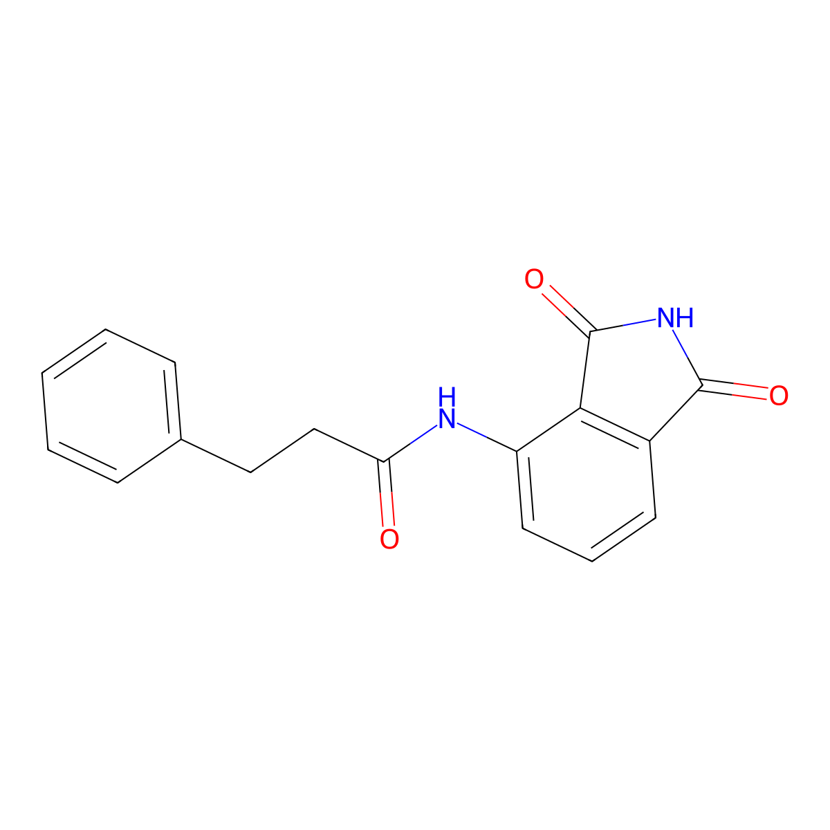 N-(1,3-dioxoisoindolin-4-yl)-3-phenylpropanamide molecular structure, CAS 476307-59-2