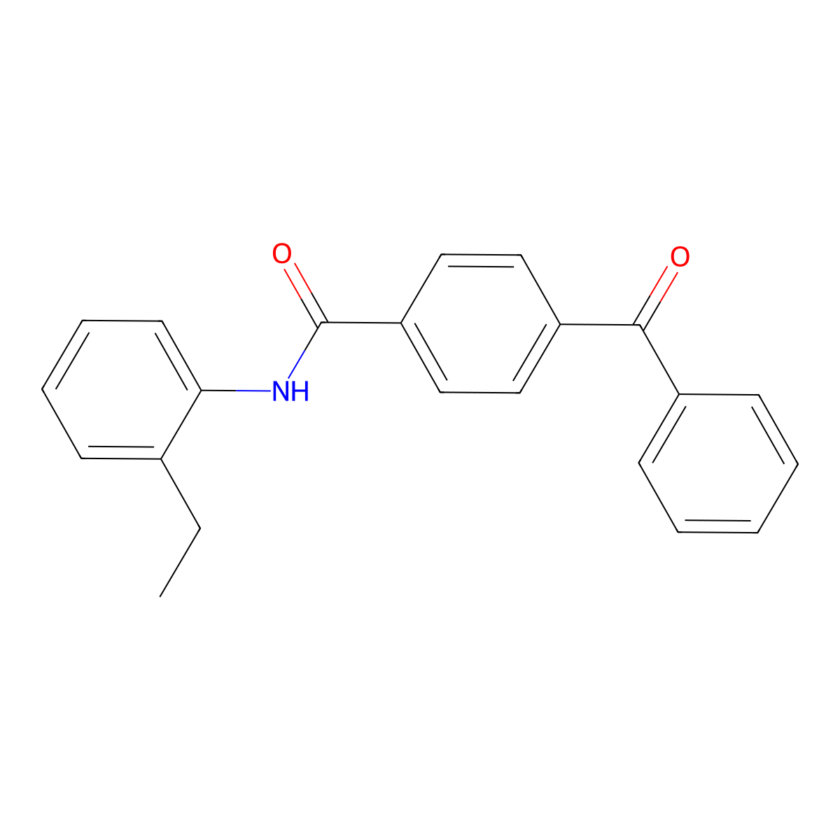 4-benzoyl-N-(2-ethylphenyl)benzamide molecular structure, CAS 476307-62-7