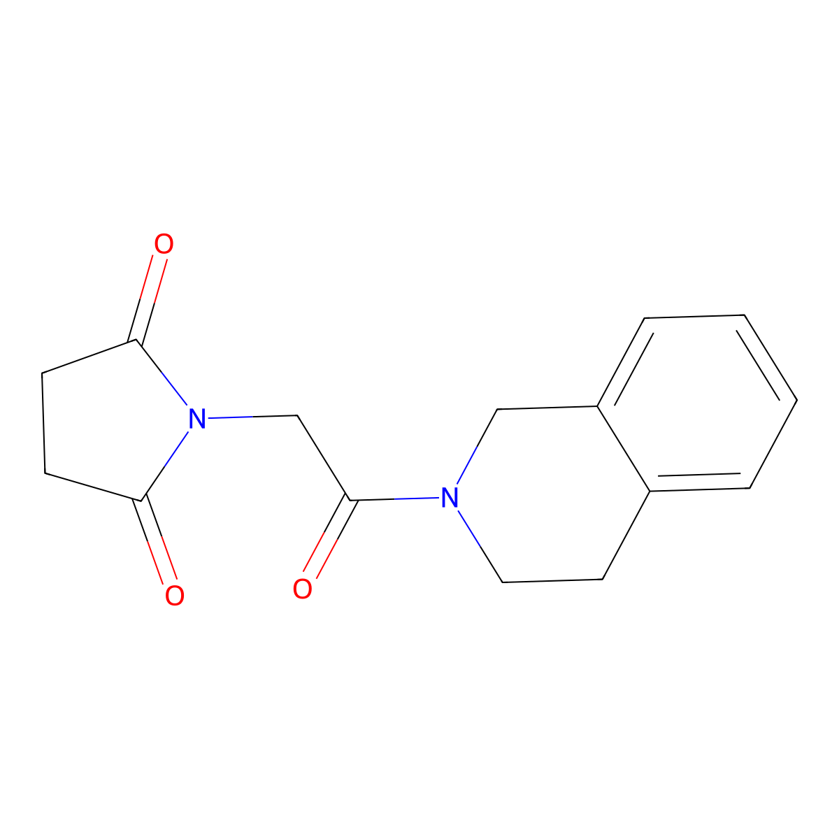1-[2-Oxo-2-(1,2,3,4-tetrahydroisoquinolin-2-yl)ethyl]pyrrolidine-2,5-dione molecular structure, CAS 476308-94-8