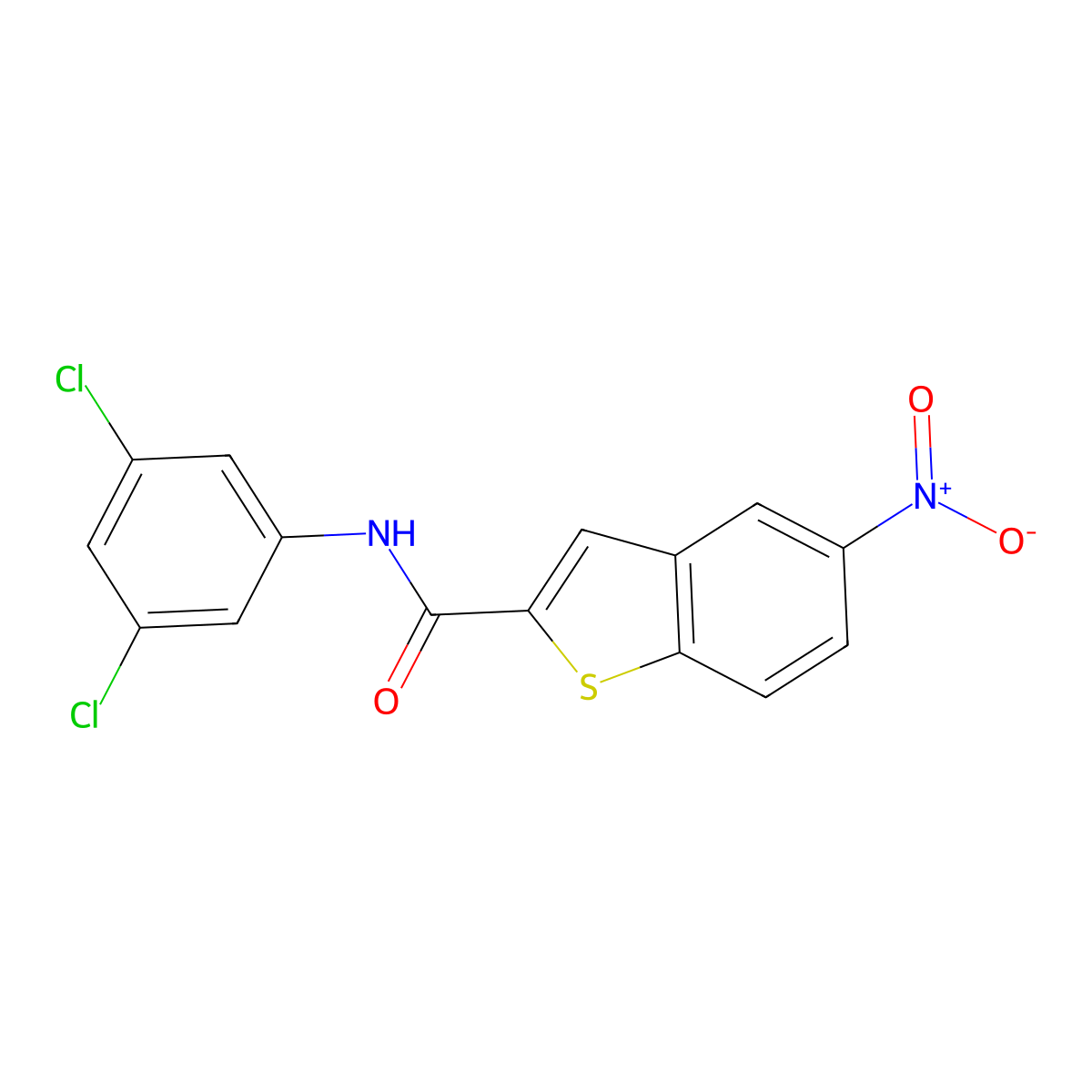 N-(3,5-dichlorophenyl)-5-nitro-1-benzothiophene-2-carboxamide molecular structure, CAS 476309-31-6