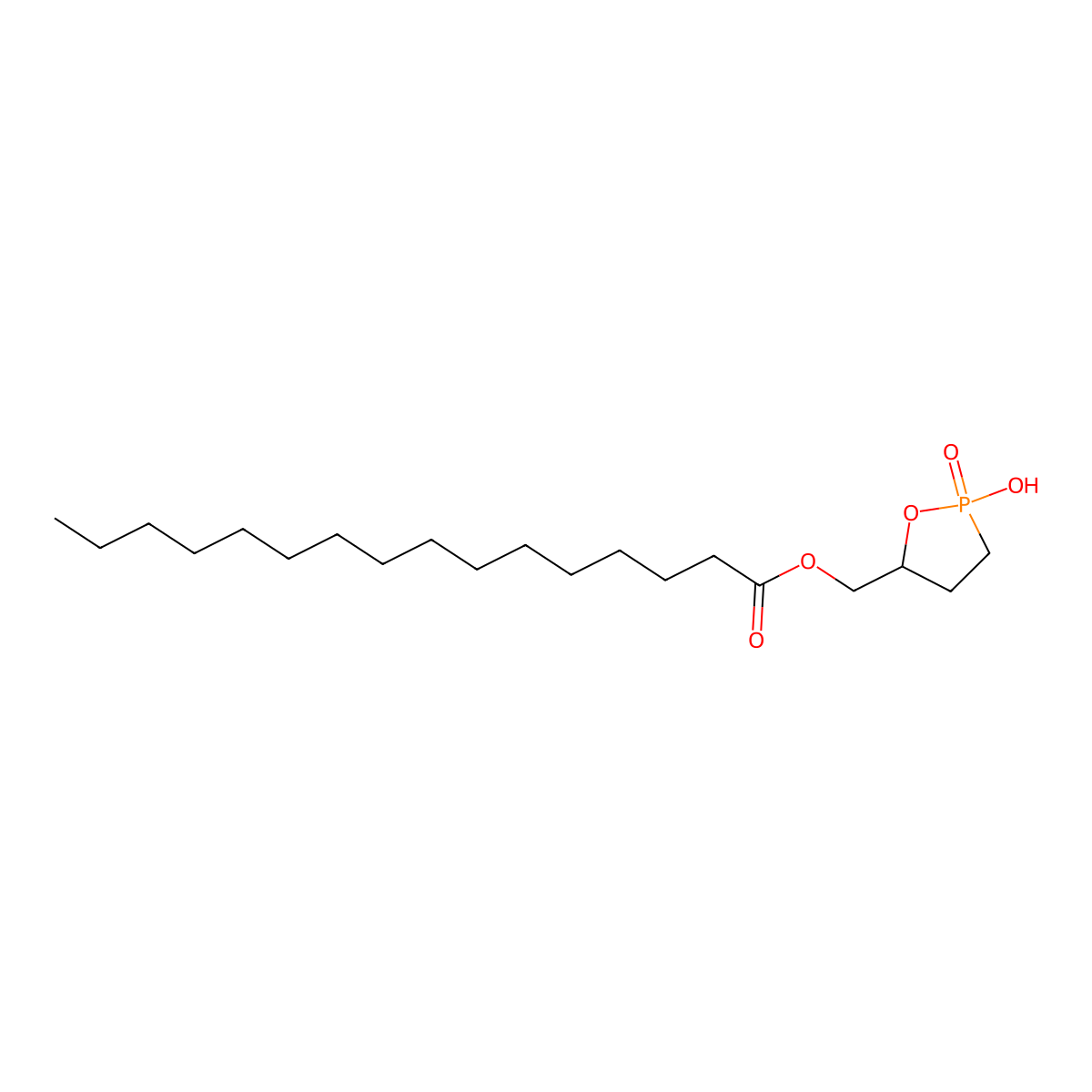 Palmitoyl 3-carbacyclic Phosphatidic Acid molecular structure, CAS 476310-22-2