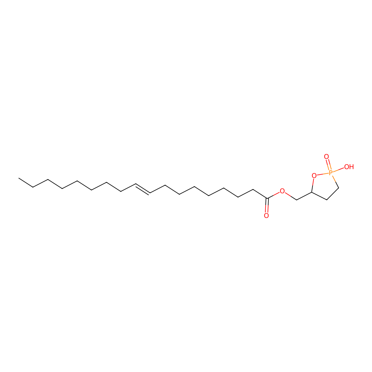 (2-Hydroxy-2-oxo-1,2lambda~5~-oxaphospholan-5-yl)methyl octadec-9-enoate molecular structure, CAS 476310-24-4