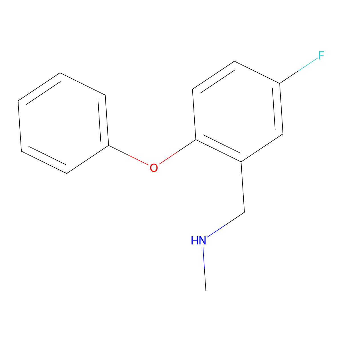 1-(5-fluoro-2-phenoxyphenyl)-N-methylmethanamine molecular structure, CAS 476310-75-5
