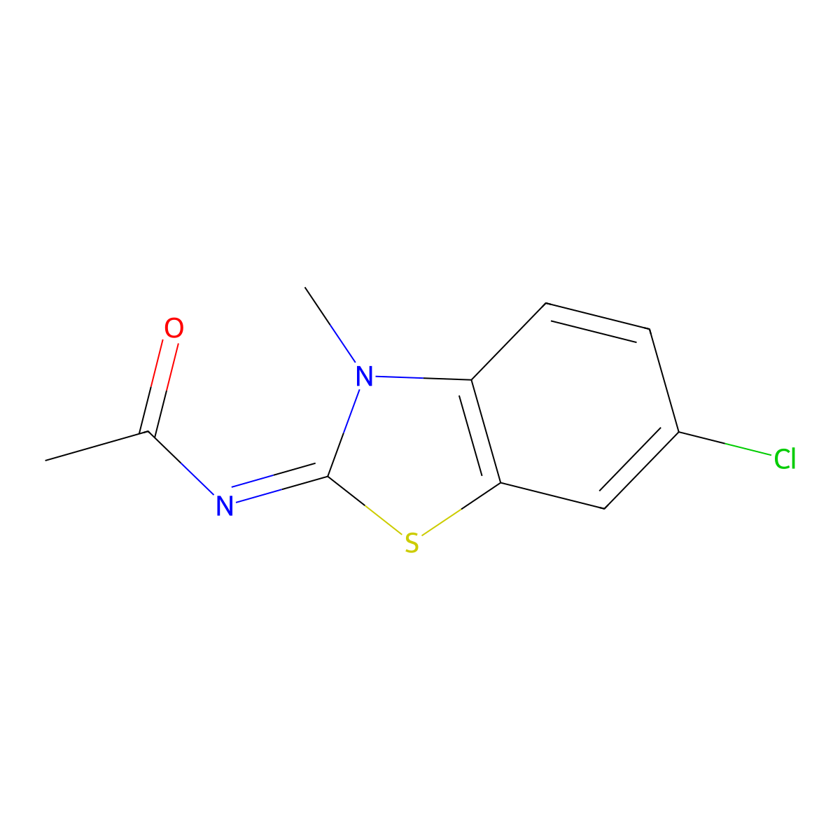 (Z)-N-(6-chloro-3-methylbenzo[d]thiazol-2(3H)-ylidene)acetamide molecular structure, CAS 476317-62-1