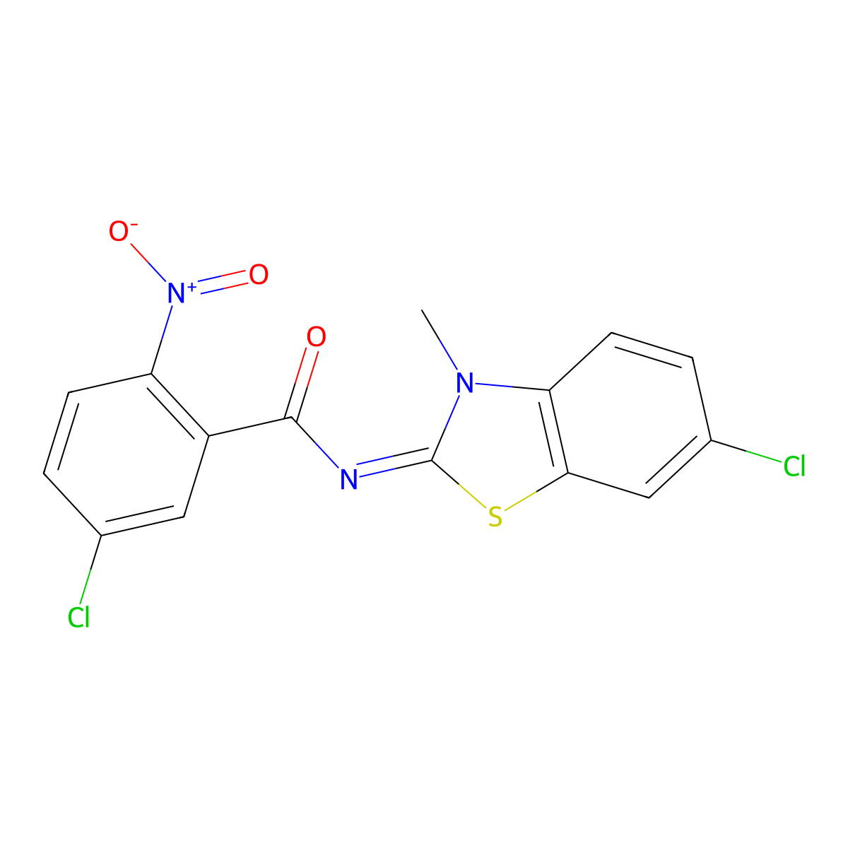 (Z)-5-chloro-N-(6-chloro-3-methylbenzo[d]thiazol-2(3H)-ylidene)-2-nitrobenzamide molecular structure, CAS 476317-78-9