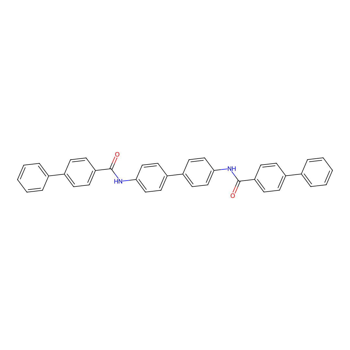 4-phenyl-N-[4-[4-[(4-phenylbenzoyl)amino]phenyl]phenyl]benzamide molecular structure, CAS 476317-87-0