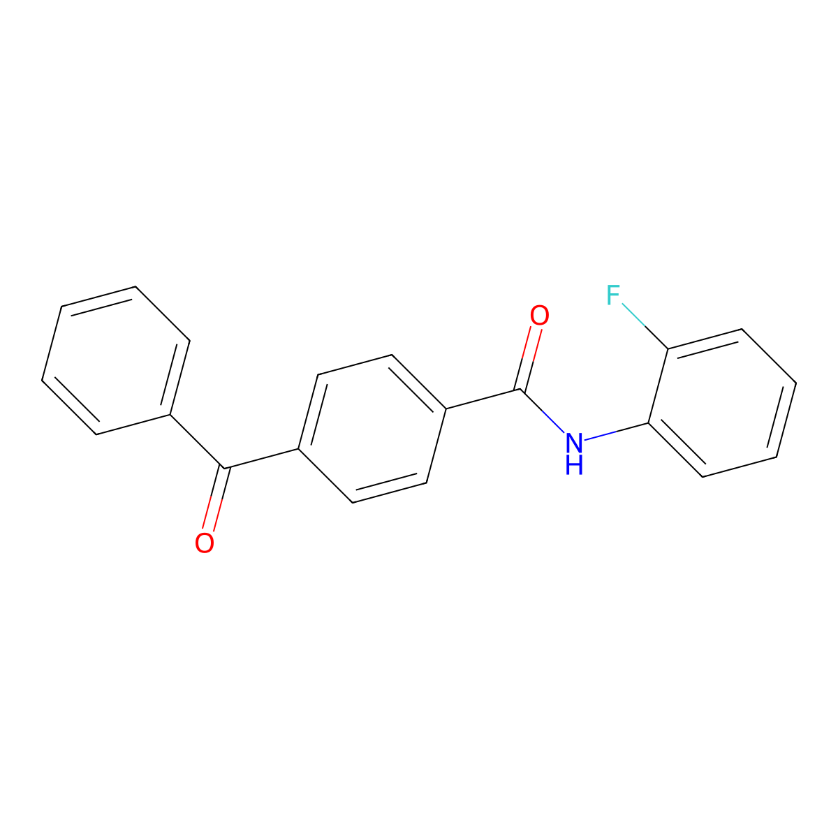4-benzoyl-N-(2-fluorophenyl)benzamide molecular structure, CAS 476318-15-7