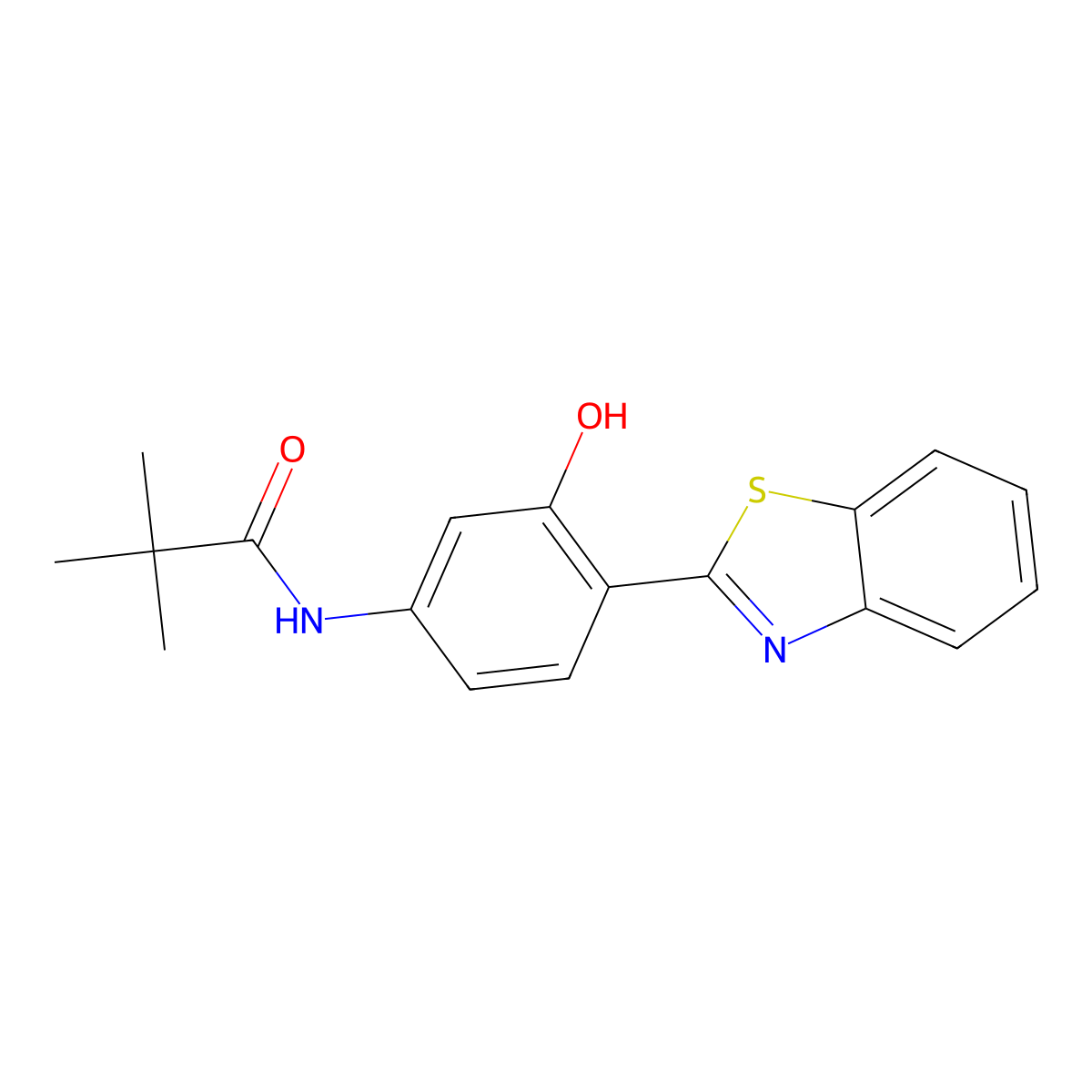 N-[4-(1,3-Benzothiazol-2-YL)-3-hydroxyphenyl]-2,2-dimethylpropanamide molecular structure, CAS 476320-04-4