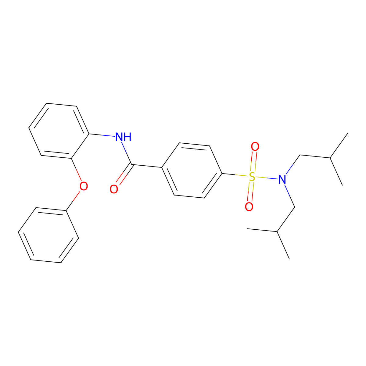 4-[bis(2-methylpropyl)sulfamoyl]-N-(2-phenoxyphenyl)benzamide molecular structure, CAS 476321-02-5