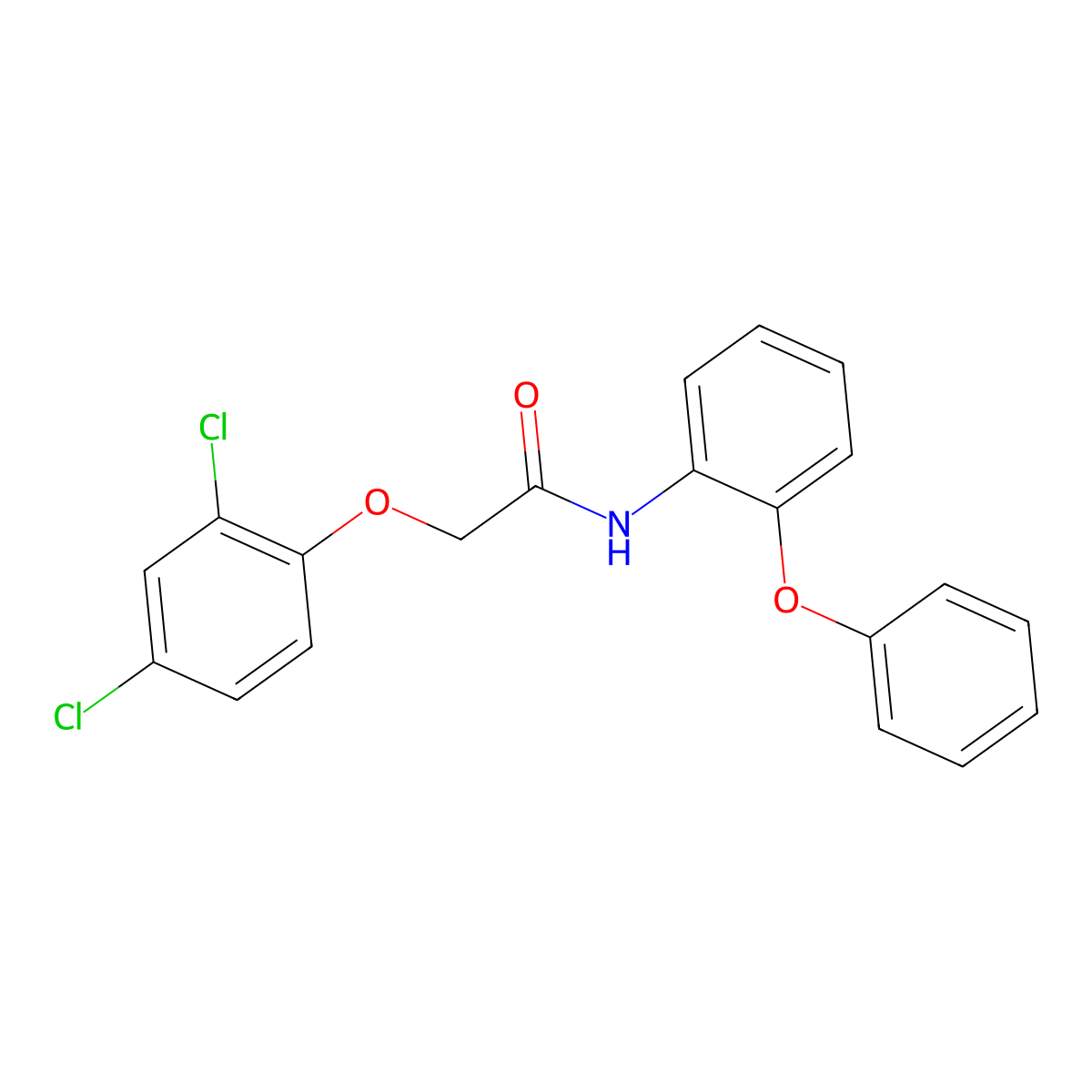 2-(2,4-dichlorophenoxy)-N-(2-phenoxyphenyl)acetamide molecular structure, CAS 476323-14-5
