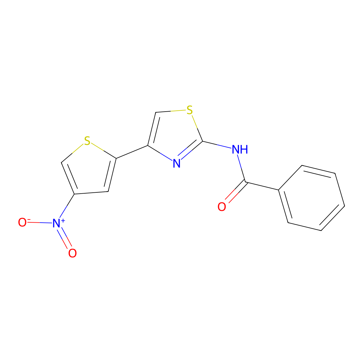 N-[4-(4-nitrothiophen-2-yl)-1,3-thiazol-2-yl]benzamide molecular structure, CAS 476323-42-9