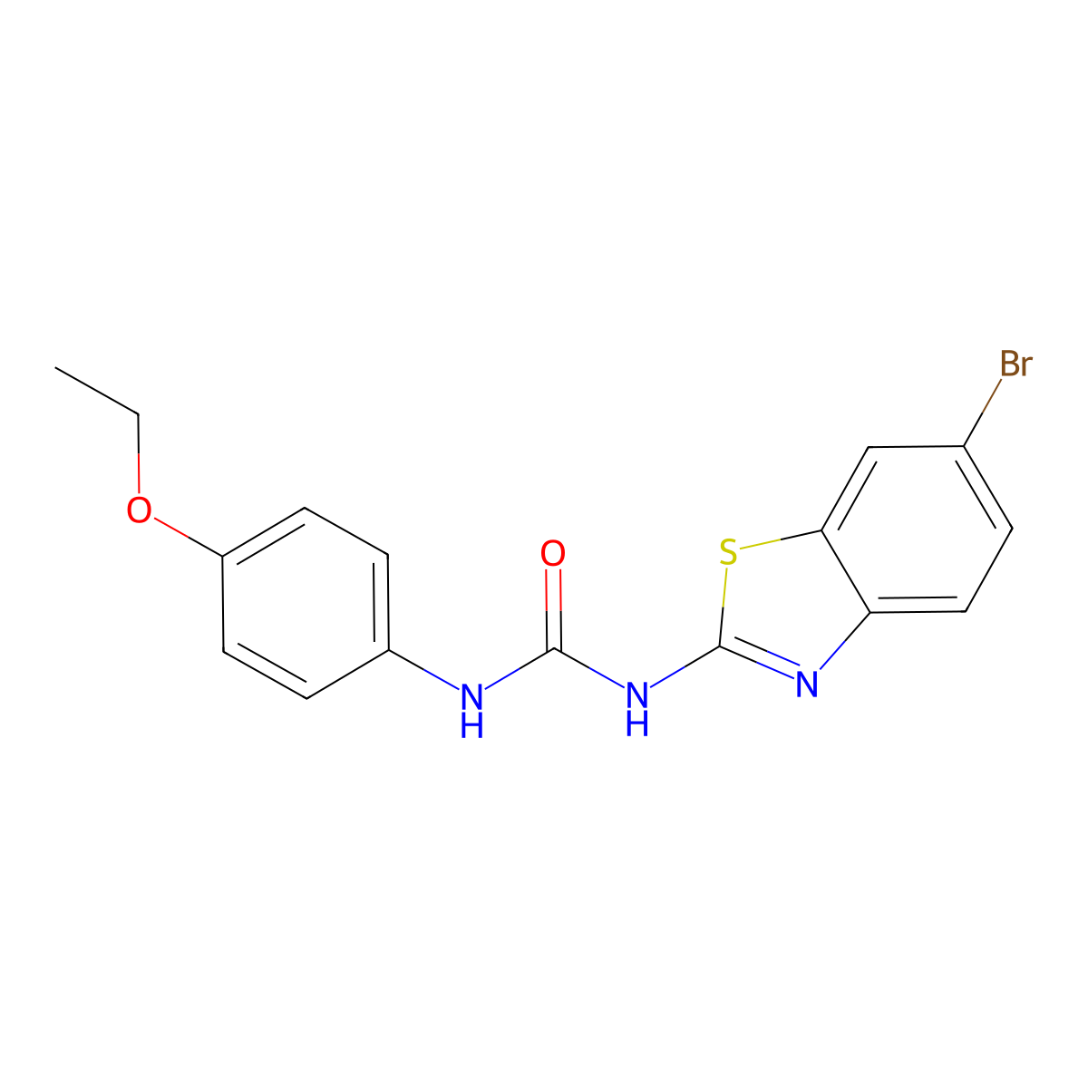 1-(6-Bromobenzo[d]thiazol-2-yl)-3-(4-ethoxyphenyl)urea molecular structure, CAS 476323-86-1