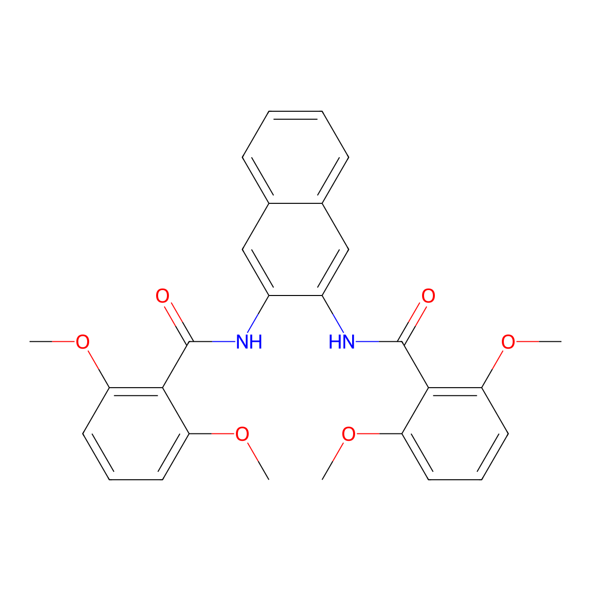 N-[3-[(2,6-dimethoxybenzoyl)amino]naphthalen-2-yl]-2,6-dimethoxybenzamide molecular structure, CAS 476324-24-0