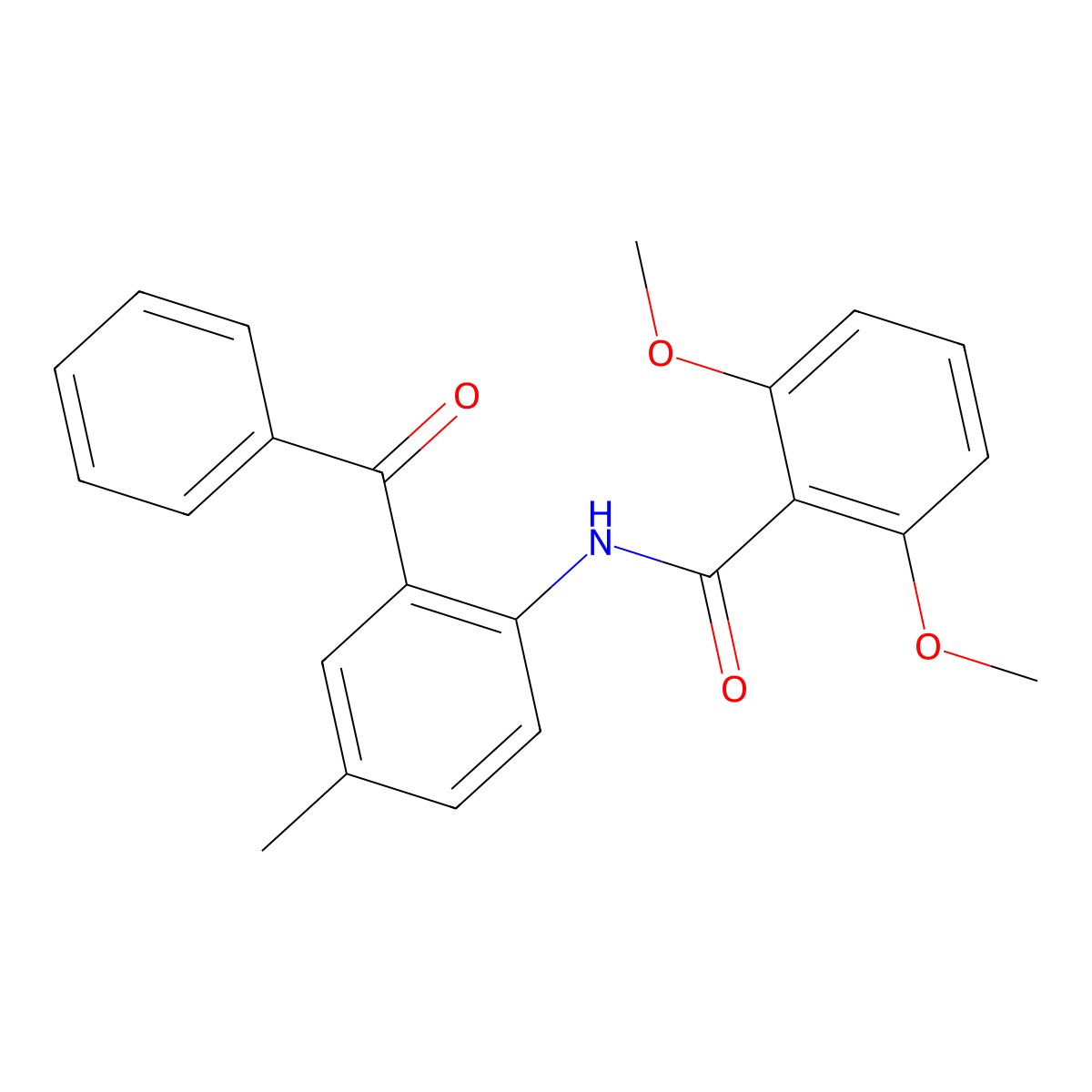 N-(2-benzoyl-4-methylphenyl)-2,6-dimethoxybenzamide molecular structure, CAS 476324-28-4