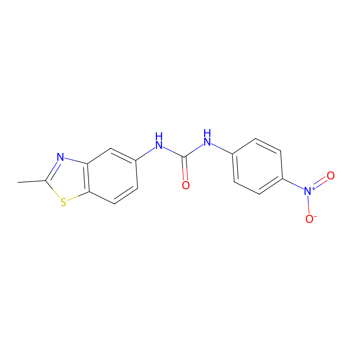 1-(2-Methylbenzo[d]thiazol-5-yl)-3-(4-nitrophenyl)urea molecular structure, CAS 476324-44-4