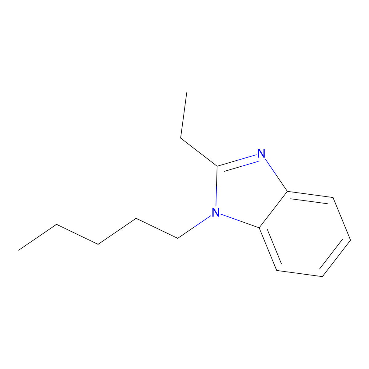 2-Ethyl-1-pentylbenzimidazole molecular structure, CAS 476324-86-4