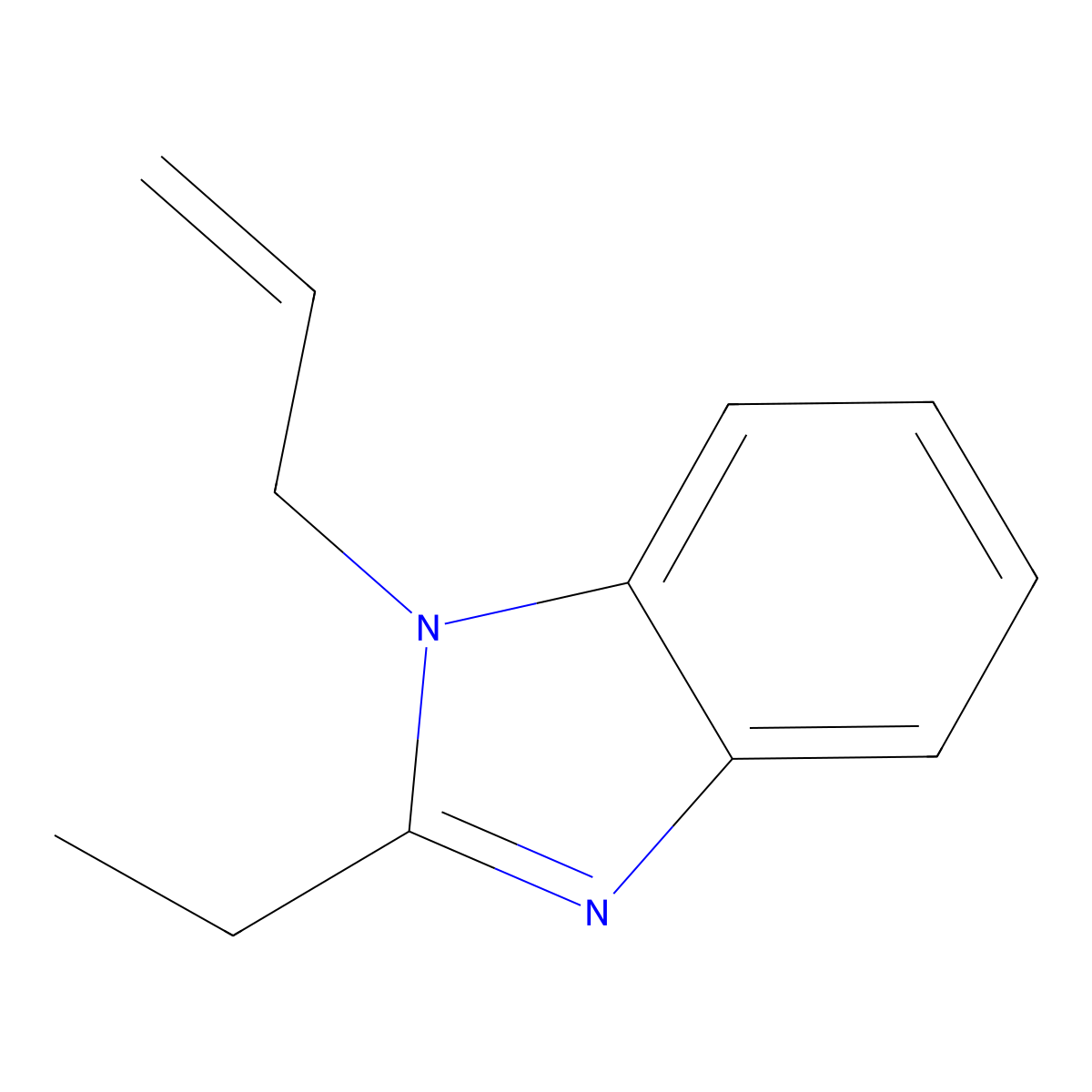 2-Ethyl-1-prop-2-enylbenzimidazole molecular structure, CAS 476324-88-6