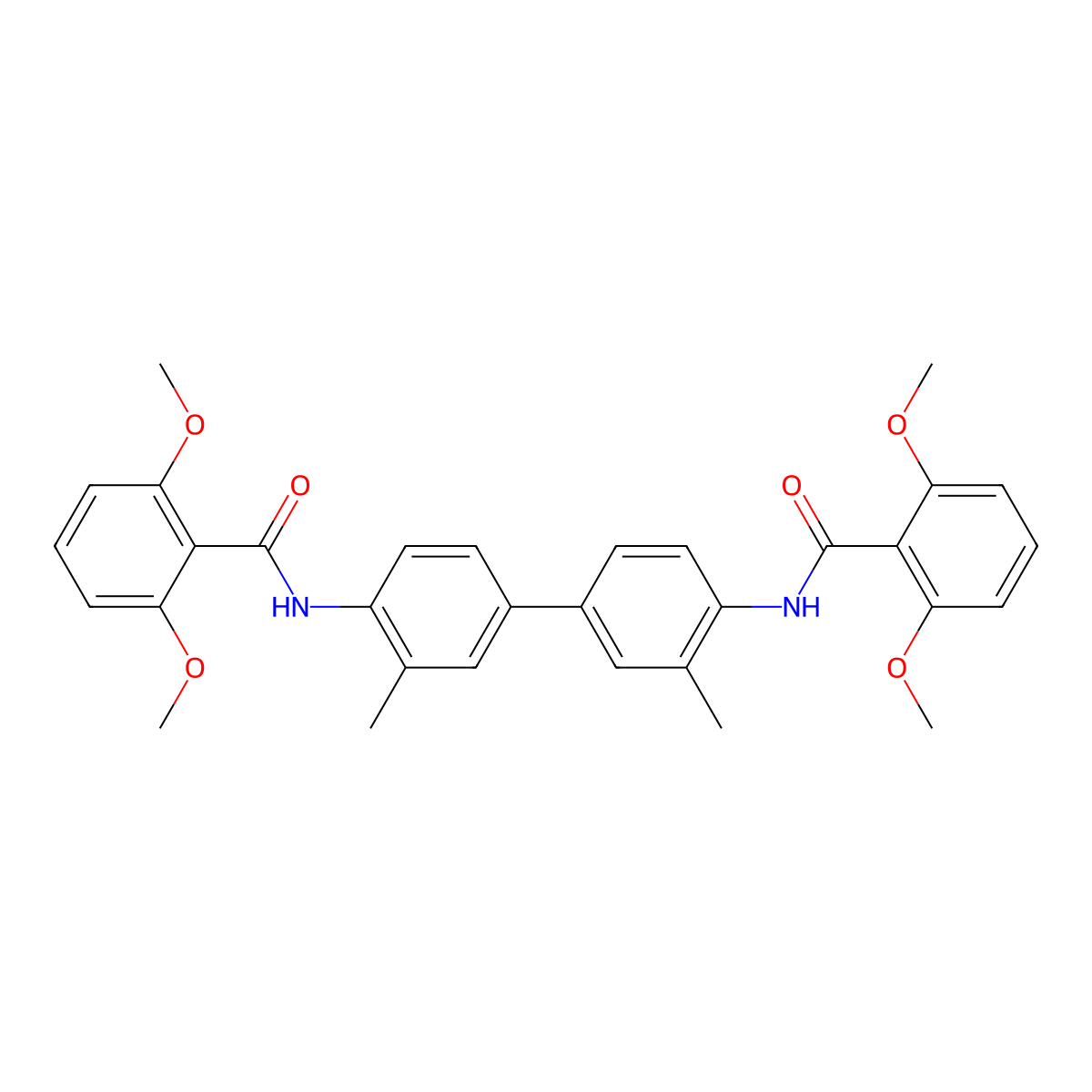 N-[4-[4-[(2,6-dimethoxybenzoyl)amino]-3-methylphenyl]-2-methylphenyl]-2,6-dimethoxybenzamide molecular structure, CAS 476326-02-0